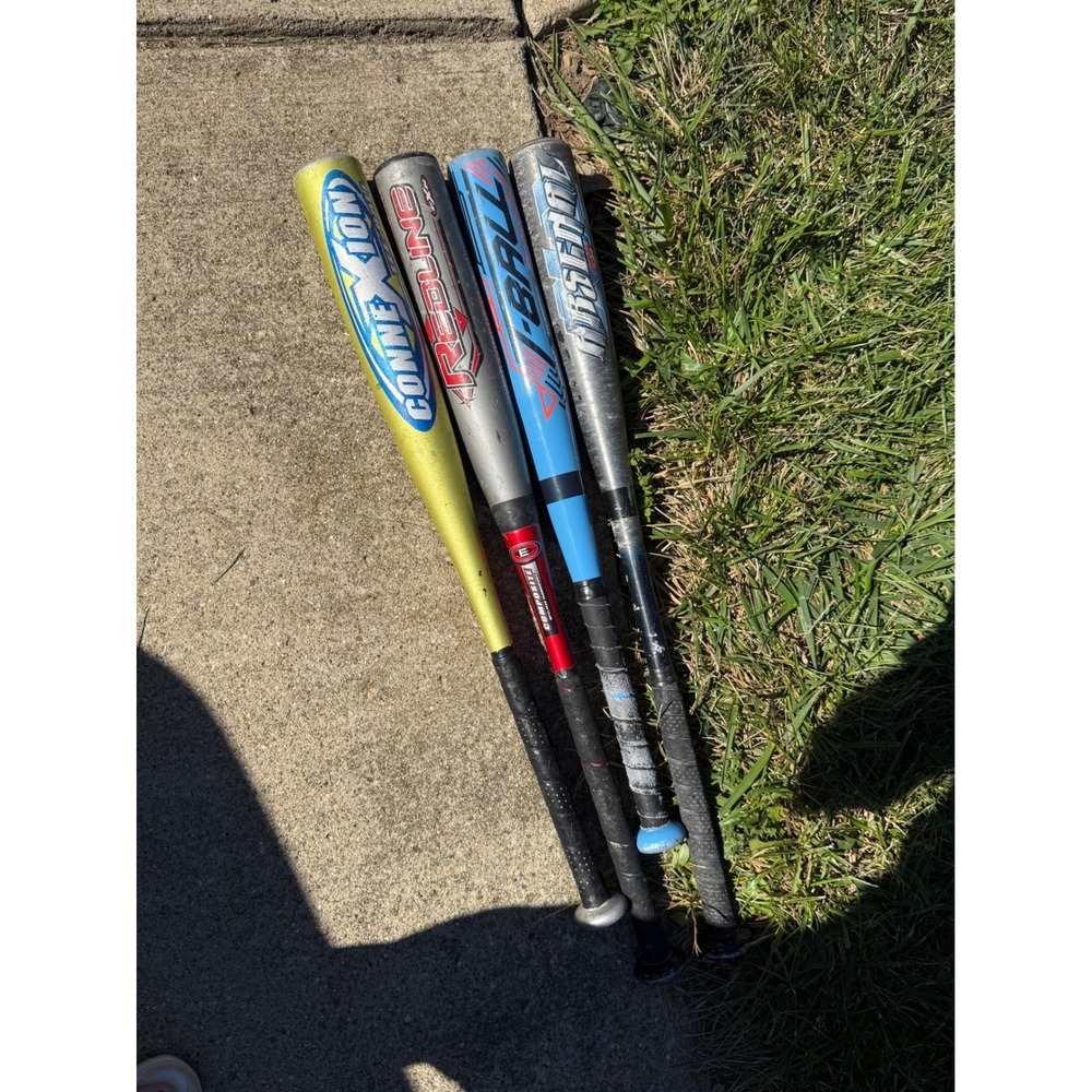 Lot of 4 Easton & Rawlings Youth Baseball Bats Connexion Redline T-Ball Arsenal